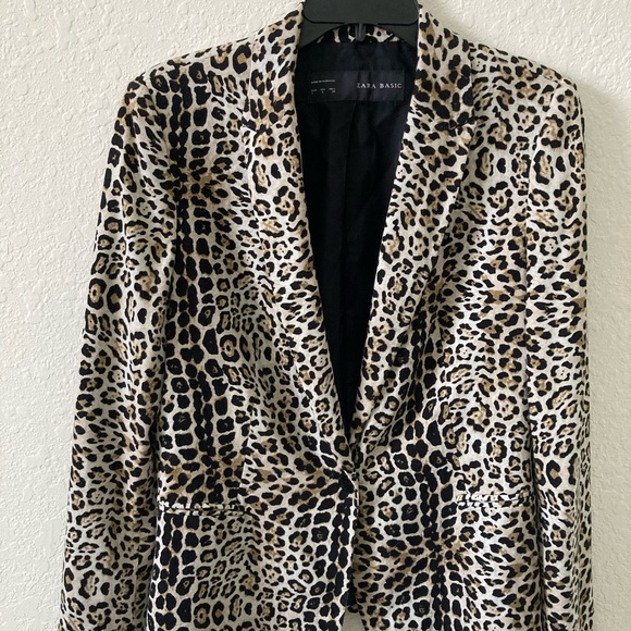 zara tiger print blazer